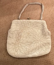 Vintage Magid Beaded Evening Purse White Special Occasion Japan