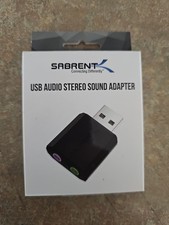 SABRENT USB External Stereo Sound Adapter for Windows Mac Plug and Play