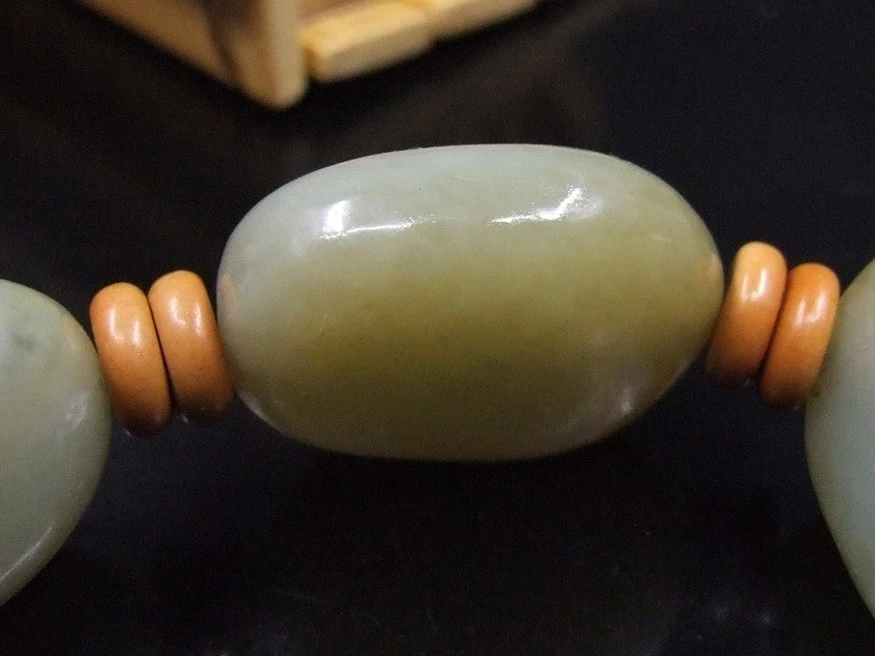 Excelente Brazalete Brazalete Cerraduras Amor Amor Hetian Chino Puro-Jade Tallado a Mano Foto 4 de 4