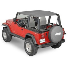 Quad Bikini Top Extended Black Denim 92-95 Jeep Wrangler Yj