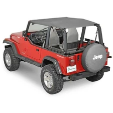 Soft Top with Upper Doors & Tinted Rear Windows Black Denim 88-95 Jeep Wrangler