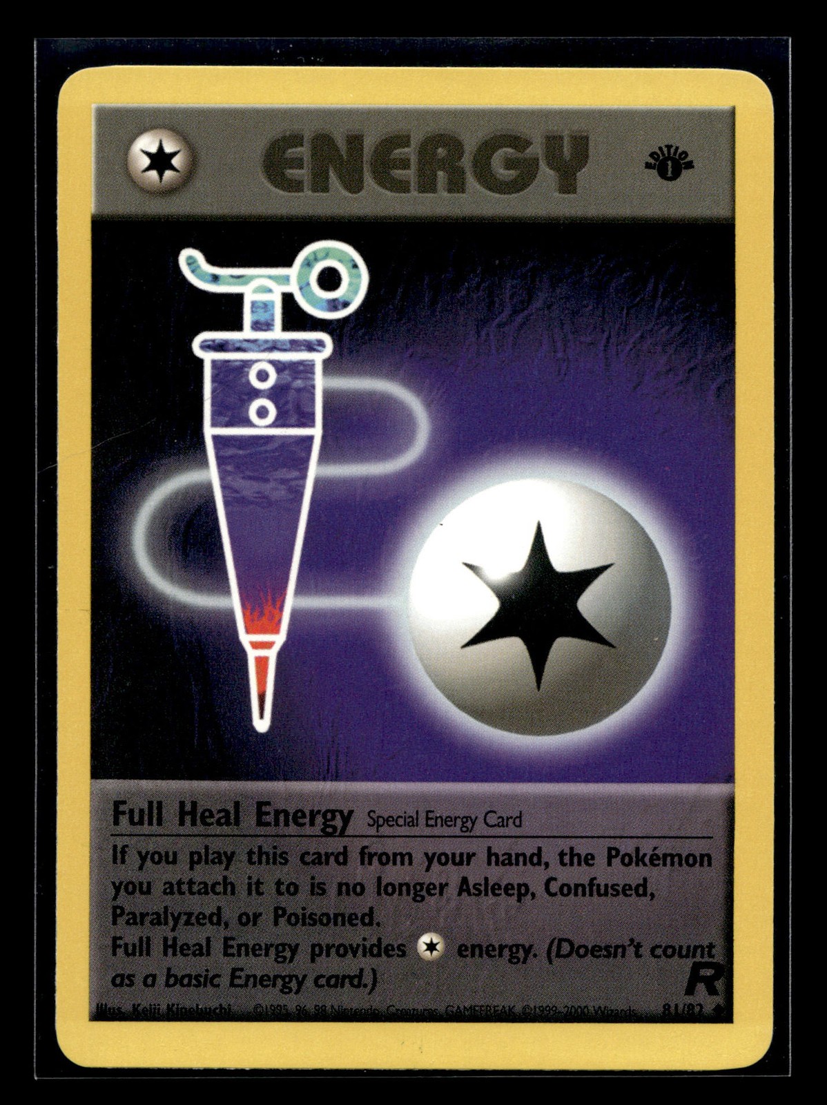 1st Edition  Full Heal Energy Uncommon Team Rocket 81/82 NM