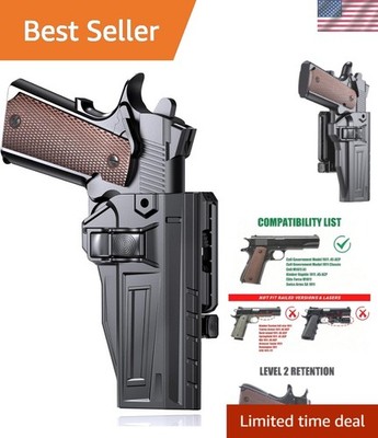 Adjustable Molle Holster for Colt 1911, 360° OWB Fit & Easy Access - Right Hand