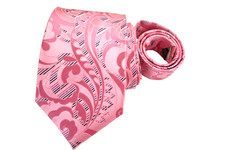 STEVE HARVEY MEN'S TIE PINK/PAISLEY Width: 3.7/8" LENGTH 60"