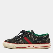 Gucci Tennis 1977 Size 37 Navy Blue Denim Low Top Sneakers