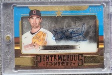 2023 Five Star #PP-SB Shane Bieber  Pentamerous Penmanship Blue 1/15 Bookend