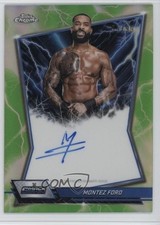 2026 Topps Chrome WWE Blue Brand Green Refractor /99 Montez Ford Auto ob9