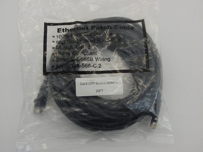 Primus CAT 6 UTP Booted 550MHz Ethernet Patch Cable 20FT - NEW Surplus!