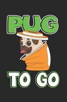 Notizbuch A5 FüR Mops-Fans, 120 Seiten, Kaffee-Motiv, Pug To Go
