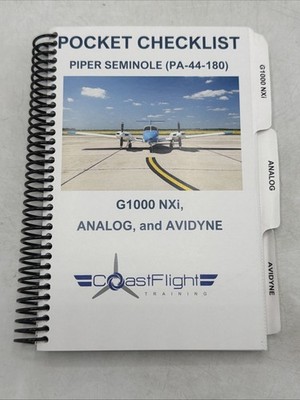 Piper Seminole PA-44-180 Pocket Checklist (Spiral) | eBay