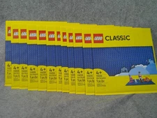 LEGO CLASSIC BLUE BASEPLATE 11025 PACK OF 12 BRAND NEW IN BOX NEVER OPENED 