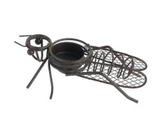 Black Wire Metal Fly Insect Bug Figurine Candle Holder