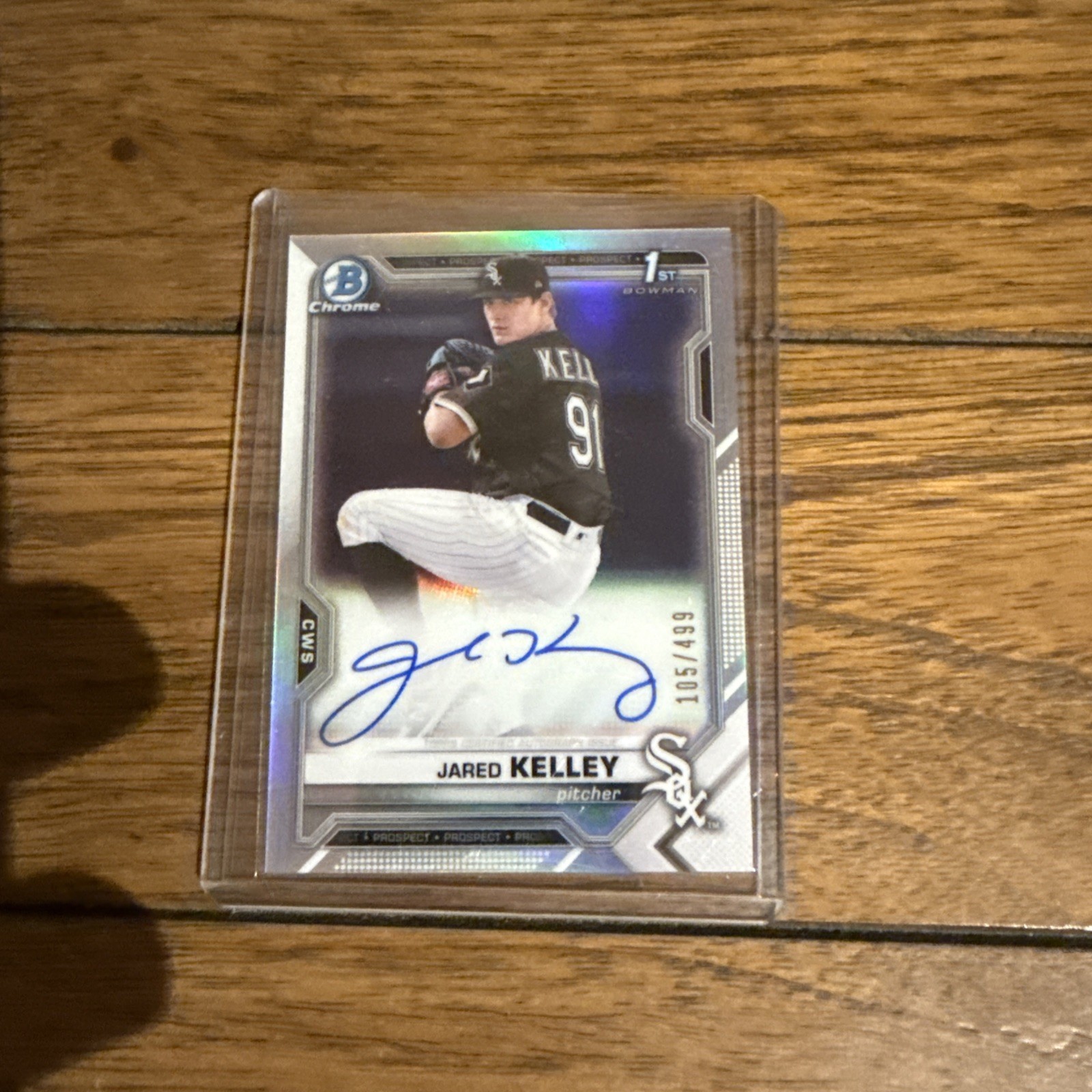 2021 1st Bowman Chrome JARED KELLEY CPA-JK AUTO Silver REFRACTOR /499 WHITE SOX