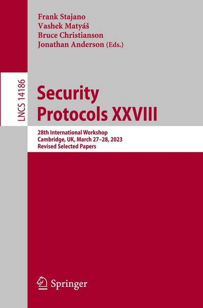 Security Protocols Xxviii Frank Stajano-image