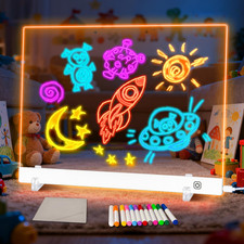 Luxumach Lumiboard Led Drawing Board For Kids Led Note Board Colors Glowing