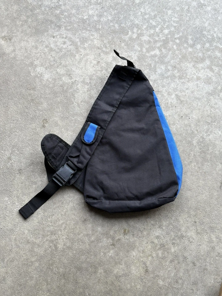 Сумка через плечо OAKLEY мужская 00s y2k архив нейлон синий черный  - Изображение 3 из 4