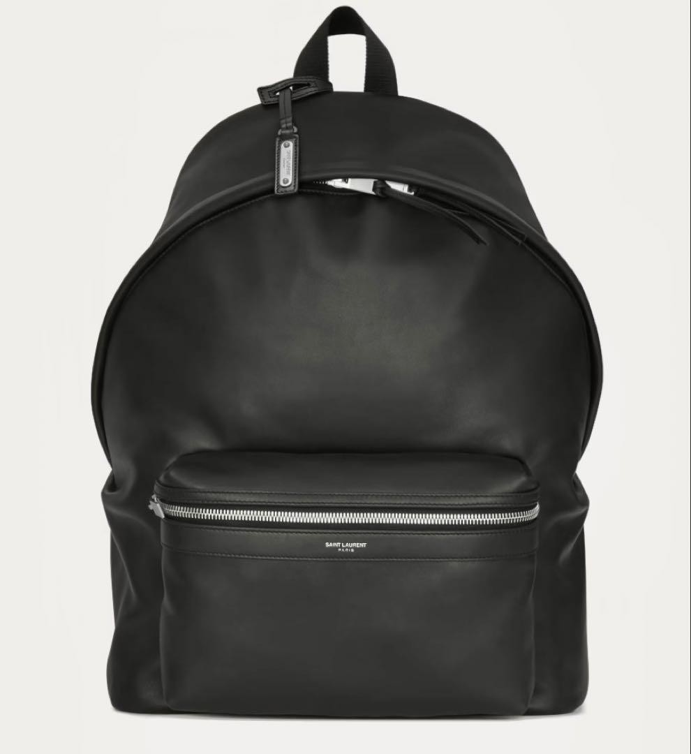 Saint Laurent Paris Zaino Borsa Città Pelle Nera