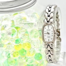 CITIZEN EXCEED 5420-H05542 Women's Oval Watch 1P Diamond Shell Pearl White Silve