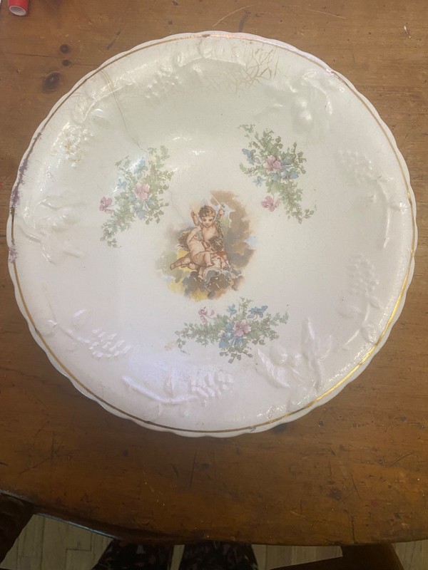  Antique Vienna Cherub Dish