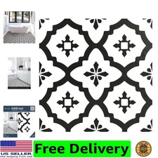 FP2480 Comet Peel Stick Floor Tiles, Black