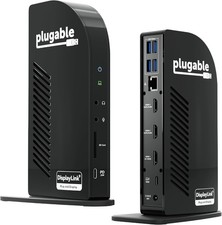 Plugable USB C Triple Monitor Docking Station 13 in 1