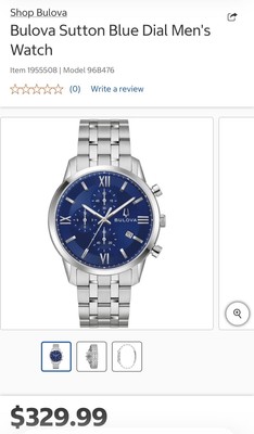 Bulova Sutton Chronograph Blue Dial Stainless Steel Men display picture 1