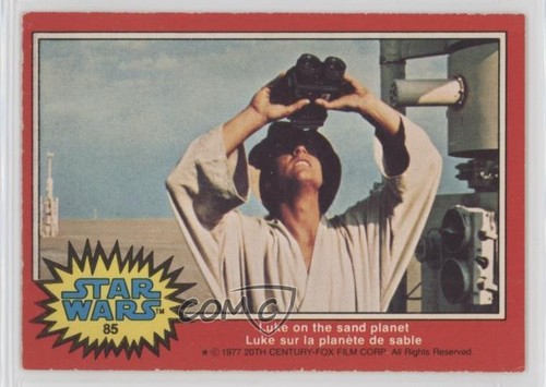 1977 OPC Star Wars #85 Luke on the sand planet