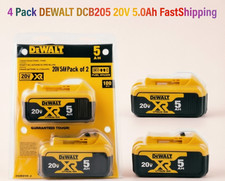 4 Pack DEWALT 20V MAX XR 5Ah Lithium Ion Power Tool Batteries DCB205