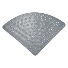 Non Slip Shower Mat 21"x21" Triangle Shower Mats with Suction Cups, Gray