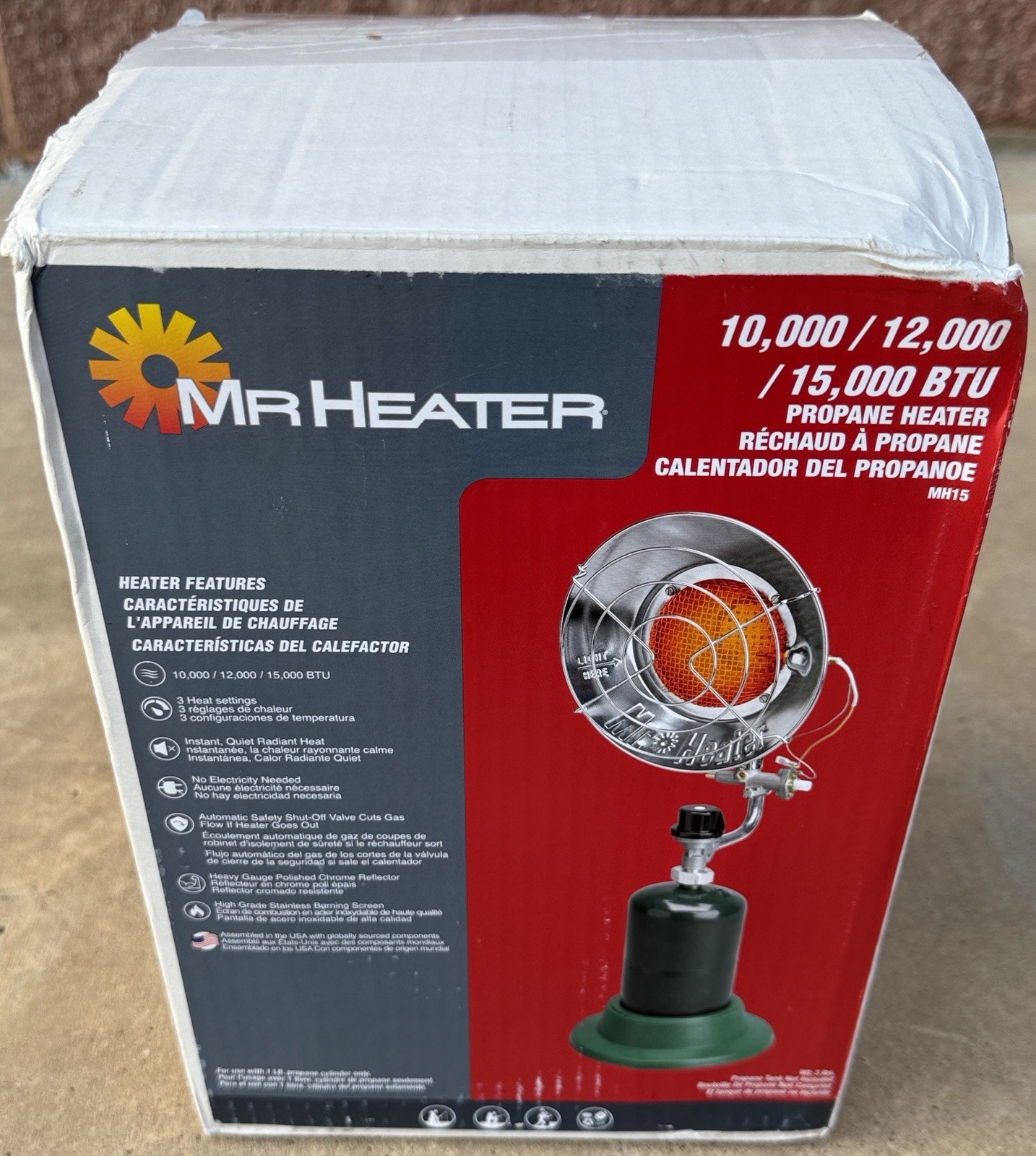 Propane Heater 10,0000-15,000btu New Mh15 Radiant Single Tan
