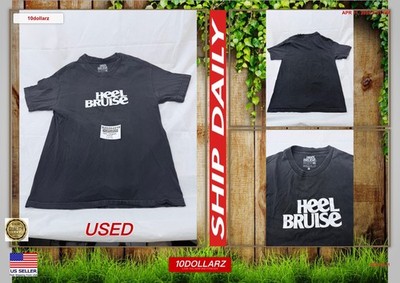 Official Heel Bruise 80s Griptape Skate Shirt Large Black Mulder