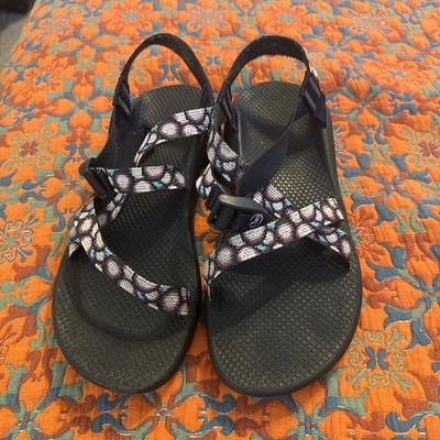 Chaco Z1 Classic Womens Sz 11 Single Open Toe Loop Polka Dot Print Sport Sandals
