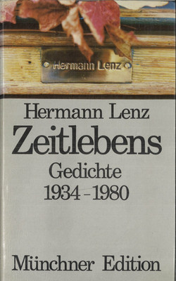 Zeitlebens Gedichte 1934-1980 von Hermann Lenz (gebunden, 1981)