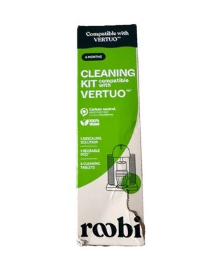 Roobi Cleaning Descaling Kit Nespresso Vertuo Compatible 6 Tablets & Solution