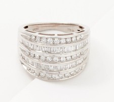 Affinity Rhodium-plated Sterling Silver Diamo...