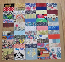 Lot of 240 3X3" 2/pc. Ea. Fabric Squares For quilting/Crafts.
