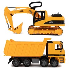 Toy To Enjoy Construction Toys - Excavator Dump Truck Toy for Kids Set of ...