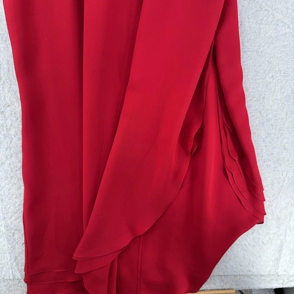 Vestido Carolina Herrera Mujer 6 Encaje Seda Cóctel Midi Noche Formal Hecho en EE. UU. Foto 4 de 4