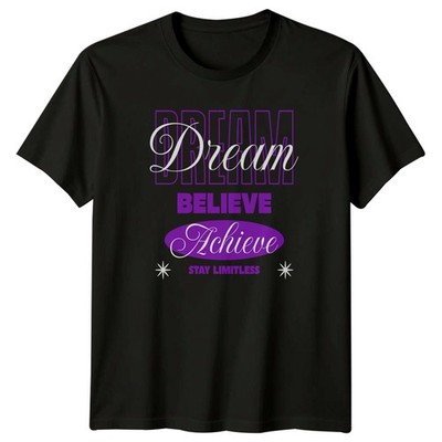 Dream Believe Achieve Stay Limitless T-Shirt Erfolg Motivationsgeschenk für Ihn