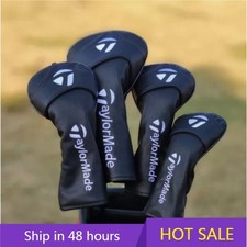 TLM Classic Golf Club Headcovers Driver Wood Hybrid Head Cover 135UT black white