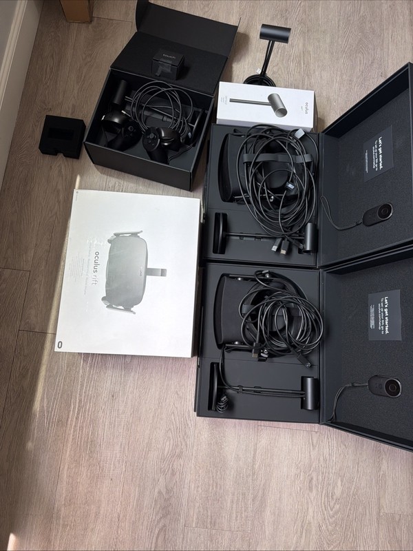 Oculus Rift 1 With: 4 Sensors, 2 Headsets, Plus More