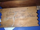 Vintage 1957 wood sign Quebec Signed on back 8.5"x4.5" MANCAVE — photo 5