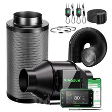 VIVOSUN Smart Air Filtration Kit PRO G4 Inlien Fan for Grow Tent E42A+ Control