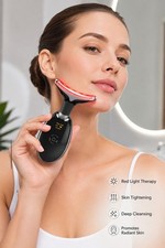 7-Color LED Light Therapy Facial Massager, USB Rechargeable, 3-Speed