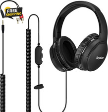 19.5Ft / 6M Extra Long Cord Headphones for TV PC W Volume Control