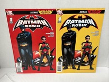 BATMAN AND ROBIN 1 First & Second Print Frank Quitely Cover DC 2009 NM
