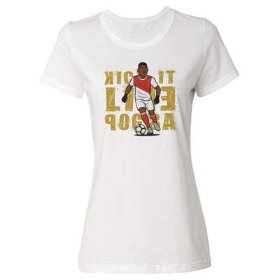 Kick It Like Pogba Inspired - Monaco Soccer Fans Ladies' Crewneck T-Shirt