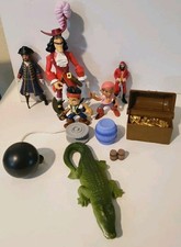 Disney Captain Hook 7 & Pirates Lot Of 10 Toy...