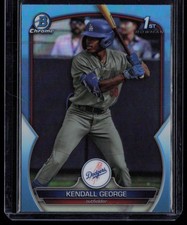 2023 BOWMAN DRAFT CHROME REFRACTORS KENDALL GEORGE RC LOS ANGELES DODGERS