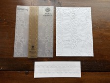 5"x7" Anna Griffin *FLORAL GROSGRAIN* Embossing folder with Border Folder